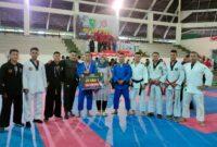 PRESTASI: Atlet Beladiri Judo Yonif 410/Alugoro Pratu Nurbaeda raih Juara Satu Kejuaraan Beladiri Piala Pangdam IV/Diponegoro di GOR Patriot, Jl. Perintis Kemerdekaan Nomor 156, Pudakpayung, Kecamatan Banyumanik, Kota Semarang, Jawa Tengah, Rabu (20/9/2023).