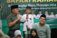 GAYENG: Salah satu anak saat mengikuti Safari Ramadhan di Masjid Sabilulabror, Desa Gedangdowo, Kecamatan Jepon, Senin (25/3/24).