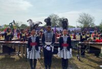 TAMPIL: Marching Band Bahana Cendana Kartika (BCK) PHR tampil menawan pada peringatan Hari Lahir Pancasila, 1 Juni 2024, di lapangan Garuda, Dumai. 